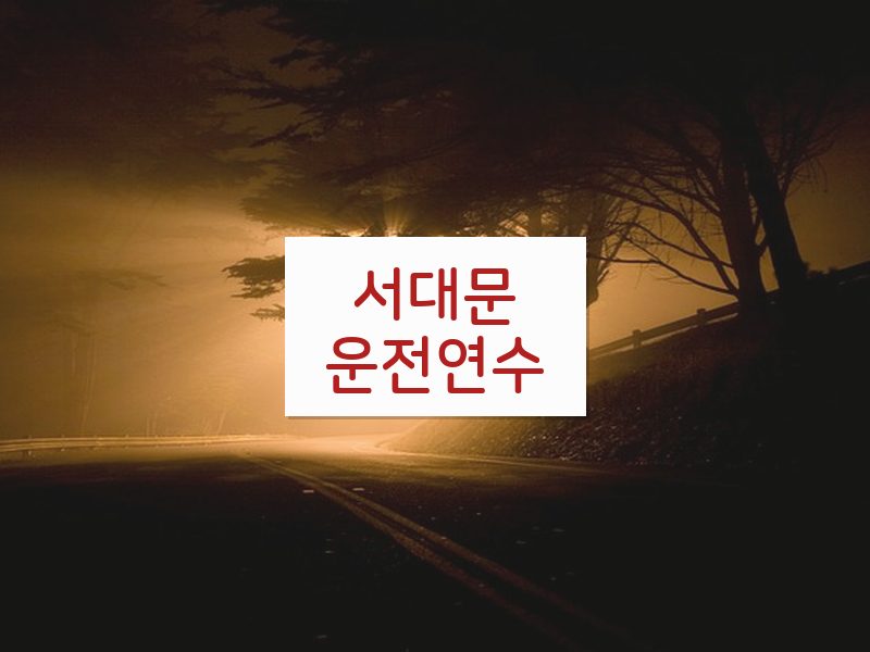 서대문운전연수 후기