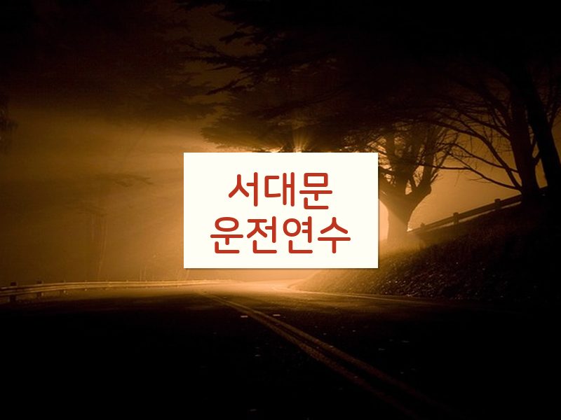 서대문운전연수 후기