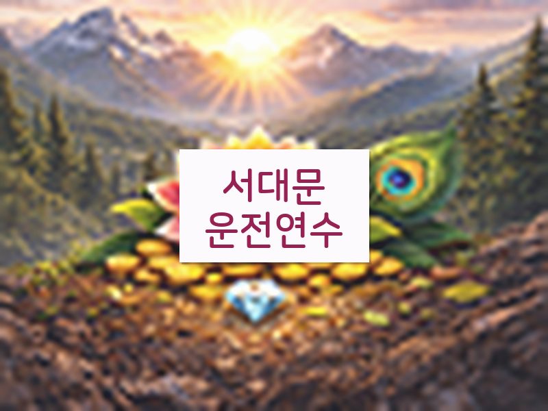 서대문운전연수 후기