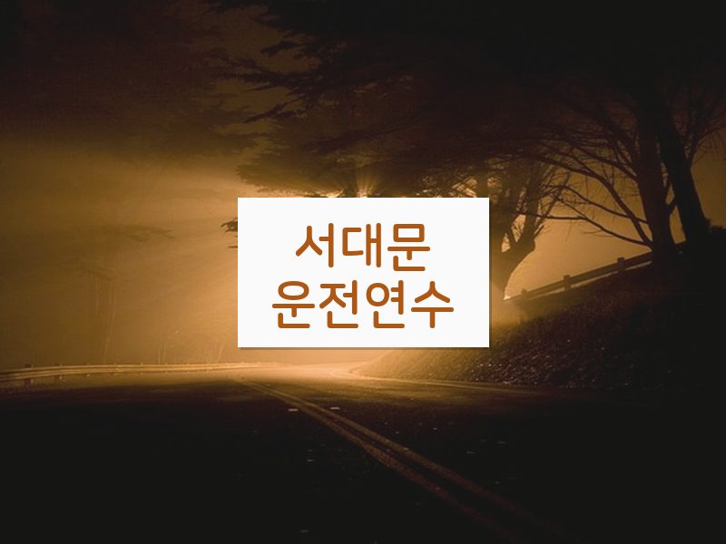 서대문운전연수 후기