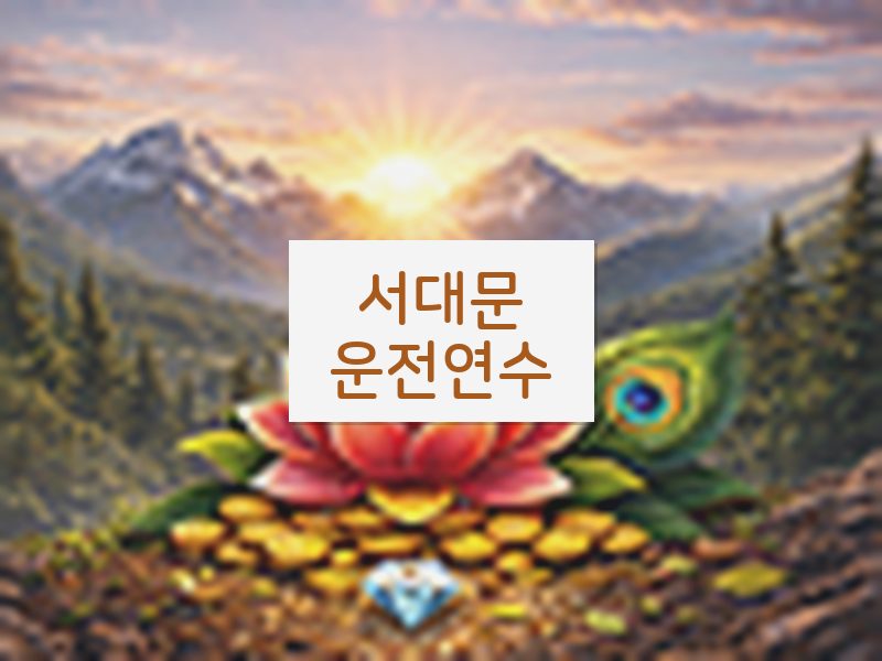 서대문운전연수 후기