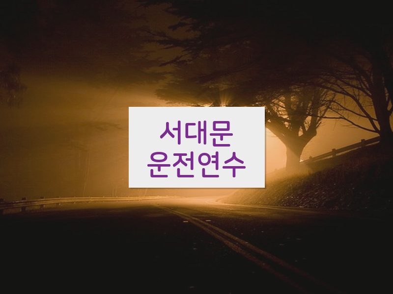 서대문운전연수 후기