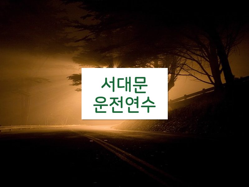 서대문운전연수 후기