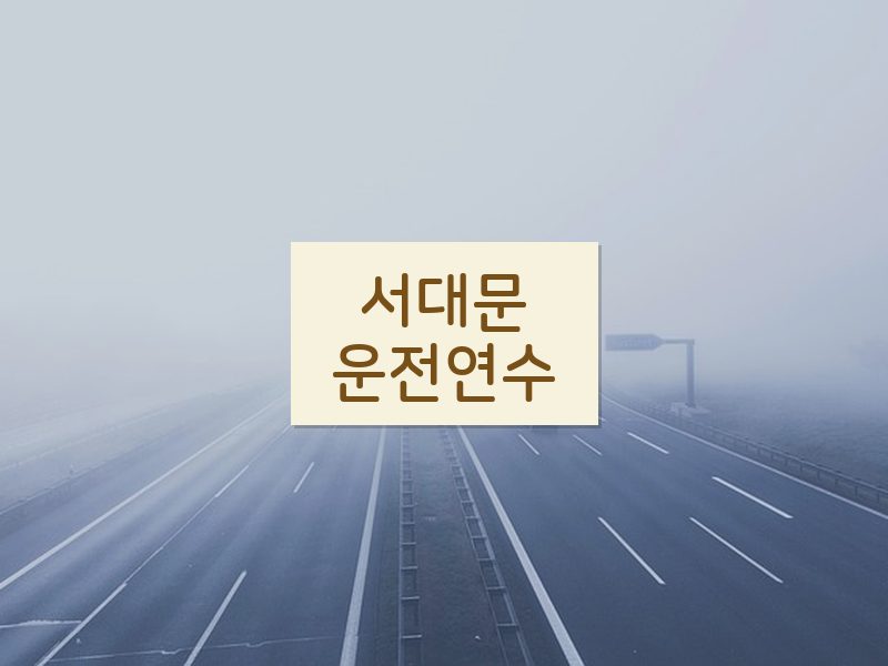서대문운전연수 후기