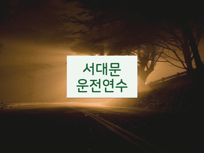 서대문운전연수 후기
