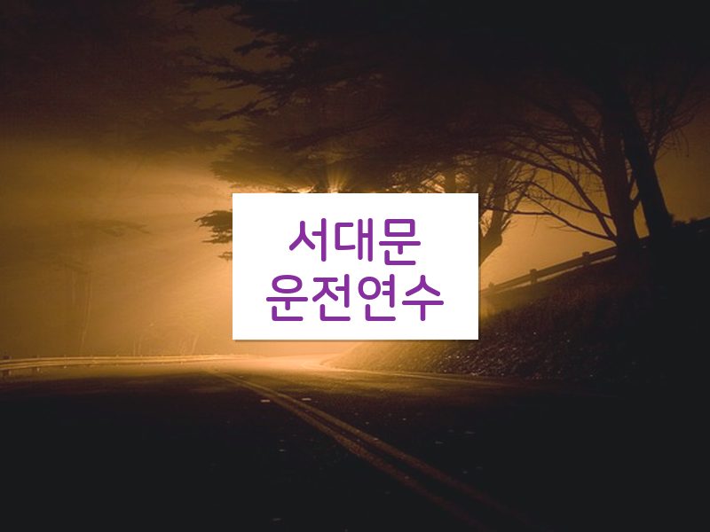 서대문운전연수 후기