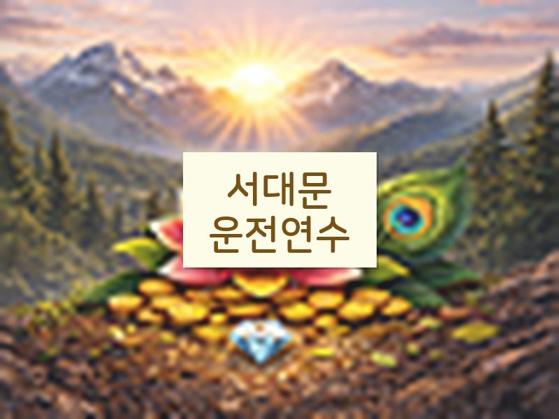 서대문운전연수 후기