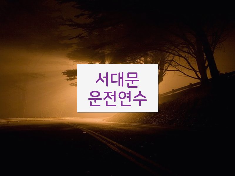 서대문운전연수 후기